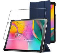 ebestStar - Funda para Samsung Galaxy Tab A 10.1 2019 T510 T515, Carcasa Capa, Slim Case Protectora, Tapa Magnetica Cuero PU, Azul Oscuro + Cristal Templado