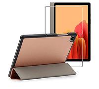 ebestStar - Funda para Samsung Galaxy Tab A7 10.4 T505 (2022, 2020), Carcasa Capa, Slim Case Protectora, Tapa Magnetica Cuero PU, Rosa Dorado + Cristal Templado