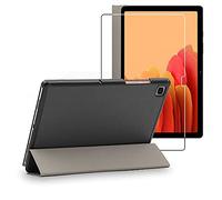ebestStar - Funda para Samsung Galaxy Tab A7 10.4 T505 (2022, 2020), Carcasa Capa, Slim Case Protectora, Tapa Magnetica Cuero PU, Gris + Cristal Templado