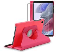 ebestStar - Funda para Samsung Galaxy Tab A7 Lite 8.7 T220 T225, Carcasa Capa Giratoria, 360 Protectora, Cuero PU Soporte, Rosa + Cristal Templado