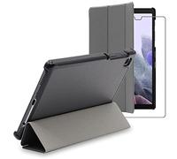 ebestStar - Funda para Samsung Galaxy Tab A7 Lite 8.7 T220 T225, Carcasa Capa, Slim Case Protectora, Tapa Magnetica Cuero PU, Gris + Cristal Templado