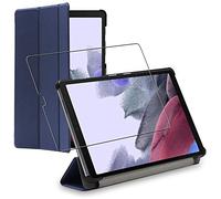 ebestStar - Funda para Samsung Galaxy Tab A7 Lite 8.7 T220 T225, Carcasa Capa, Slim Case Protectora, Tapa Magnetica Cuero PU, Azul Oscuro + Cristal Templado