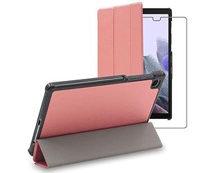 ebestStar - Funda para Samsung Galaxy Tab A7 Lite 8.7 T220 T225, Carcasa Capa, Slim Case Protectora, Tapa Magnetica Cuero PU, Rosa Dorado + Cristal Templado