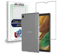 ebestStar - Funda para Samsung Galaxy Tab A7 Lite 8.7 T220 T225, Carcasa Silicona Transparente, Capa Protectora TPU Antigolpes, Slim Ultra Fina, Transparente + Cristal Templado