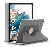 ebestStar - Funda para Samsung Galaxy Tab A8 10.5 (2021) SM-X200 X205, Carcasa Capa Giratoria, 360 Protectora, Cuero PU Soporte, Gris