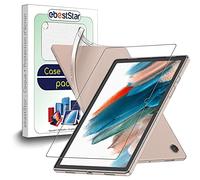 ebestStar - Funda para Samsung Galaxy Tab A8 10.5 (2021) SM-X200 X205, Carcasa Silicona Transparente, Capa Protectora TPU Antigolpes, Slim Ultra Fina, Transparente + Cristal Templado