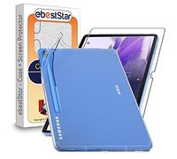 ebestStar - Funda para Samsung Galaxy Tab S7 FE T730, 5G T736B, Carcasa Silicona Transparente, Capa Protectora TPU Antigolpes, Slim Ultra Fina, Transparente + Cristal Templado