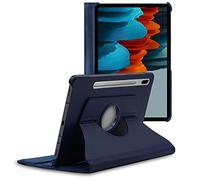 ebestStar - Funda para Samsung Galaxy Tab S7 SM-T870, Carcasa Capa Giratoria, 360 Protectora, Cuero PU Soporte, Negro
