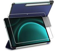 ebestStar - Funda para Samsung Galaxy Tab S9 FE X510N, 5G X516B, Carcasa Capa, Slim Case Protectora, Tapa Magnetica Cuero PU, Azul Oscuro + Cristal Templado