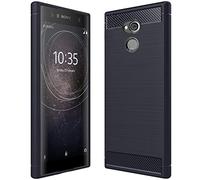 ebestStar - Funda para Sony Xperia XA2 Ultra, XA2 Ultra Dual (2018), Carcasa Capa Protectora Carbono TPU, Antigolpes, Azul Oscuro