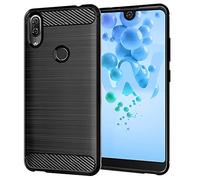 ebestStar - Funda para Wiko View 2, Carcasa Capa Protectora Carbono TPU, Antigolpes, Negro