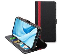 ebestStar - Funda para Xiaomi Mi 11 Lite, Mi 11 Lite 5G, NE, Carcasa Libro Capa, Protectora Cartera, Cuero PU Soporte Tarjeta, Negro/Rojo