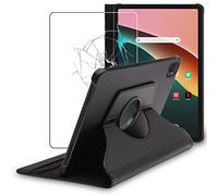 ebestStar - Funda para Xiaomi Pad 5, Pad 5 Pro, 5G (2021), Carcasa Capa Giratoria, 360 Protectora, Cuero PU Soporte, Negro + Cristal Templado