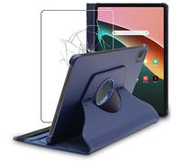 ebestStar - Funda para Xiaomi Pad 5, Pad 5 Pro, 5G (2021), Carcasa Capa Giratoria, 360 Protectora, Cuero PU Soporte, Azul Oscuro + Cristal Templado