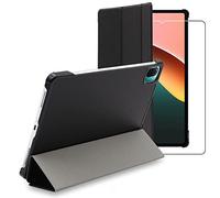 ebestStar - Funda para Xiaomi Pad 5, Pad 5 Pro, 5G (2021), Carcasa Capa, Slim Case Protectora, Tapa Magnetica Cuero PU, Negro + Cristal Templado