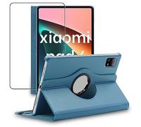 ebestStar - Funda para Xiaomi Pad 6, Pad 6 Pro, Carcasa Capa Giratoria, 360 Protectora, Cuero PU Soporte, Azul + Cristal Templado