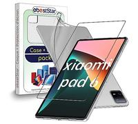 ebestStar - Funda para Xiaomi Pad 6, Pad 6 Pro, Carcasa Silicona Transparente, Capa Protectora TPU Antigolpes, Slim Ultra Fina, Transparente + Cristal Templado
