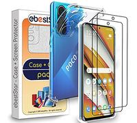 ebestStar - Funda para Xiaomi Poco F3 F3 5G, Mi 11i, Carcasa Silicona Transparente, Capa Protectora TPU Antigolpes, Bordes Reforzados, Transparente + Cristal Templado x2
