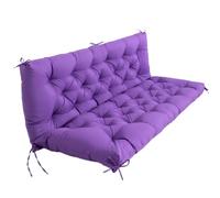 EBETA Cojín para Banco de jardín Cojín de Asiento y Respaldo para Banco de Exterior Cojín Acolchado para Columpio de jardín (Morado Oscuro, 100 x 50 x 50 cm)