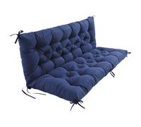 EBETA Cojín para Banco de jardín Cojín de Asiento y Respaldo para Banco de Exterior Cojín Acolchado para Columpio de jardín (Azul Oscuro, 150 x 50 x 50 cm)