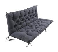 EBETA Cojín para Banco de jardín Cojín de Asiento y Respaldo para Banco de Exterior Cojín Acolchado para Columpio de jardín (Gris, 150 x 50 x 50 cm)