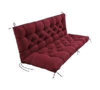 EBETA Cojín para Banco de jardín Cojín de Asiento y Respaldo para Banco de Exterior Cojín Acolchado para Columpio de jardín (Vino Tinto, 150 x 50 x 50 cm)