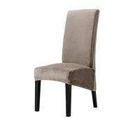 EBETA Funda para Silla in Terciopelo, XL Sedia da pranzo elástica Comedor Fundas Cubiertas para sillas, Cubre Funda Protectora Sillas Lavables para Banquetes Hogar Restaurante Hotel (Caqui, 6 Piezas)