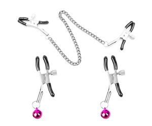 EBHO 3 Piezas de pinza para pezones para mujer, Estimulador de pezones para ella, Pinzas para pezones, Abridor de labios vaginales, Rosa