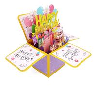 EBHO 3D Pop-up Tarjeta de felicitación de cumpleaños de Regalo Regalo de cumpleaños de Las Mujeres Tarjeta de felicitación de cumpleaños de los Hombres Divertido