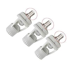 EBILUN 3PCS E14 Tornillo Portalámparas LED PIR Sensor de movimiento infrarrojo Interruptor de la lámpara Base de la lámpara Bases Adaptador de luz nocturna Blanco