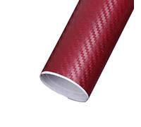 EBILUN Fibra de Carbono película del Vinilo de Alto Brillo Abrigo del Coche del Rollo Adhesivo de la Etiqueta engomada Hoja, 127x30cm Vino