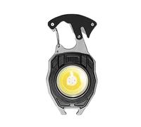 EBILUN Llavero Multifunción Linterna LED Linterna Pequeña Cob Linternas Pequeñas Luz De Trabajo Pequeña Con Destornillador Abrebotellas Y (Negro)