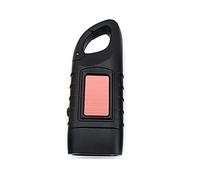 EBILUN Manivela solar recargable LED camping linterna de emergencia antorcha portátil linterna LED mosquetón energía recargable linterna para acampar escalada senderismo camping Negro