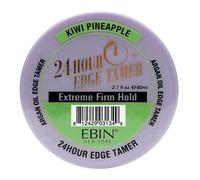 EBIN NEW YORK 24 horas edge tamer refresh - fijación extremadamente firme, 2,7 oz/80 ml, kiwi piña - sin descamación, sin residuos blancos, brillo y suavidad con aceite de argán y aceite de ricino
