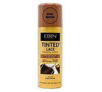 EBIN NEW YORK - Tinted Lace Aerosol Spray Dark Brown - Spray para pelucas de encaje - 80ml - Tono marrón oscuro natural para fusionar lace frontal con piel sin bordes visibles