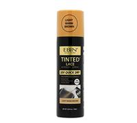 EBIN NEW YORK - Tinted Lace Aerosol Spray Light Warm Brown - Spray para pelucas de encaje - 100ml - Tono marrón claro cálido con acabado natural tipo cuero cabelludo y fusión invisible