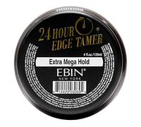 EBIN NEW YORK24 horas edge tamer, mega retención extra, 4.0 oz - sin descamación, residuos blancos, brillo y textura suave con aceite de argán y aceite de ricino