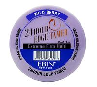 EBIN NEW YORK24 horas edge tamer refresh - sujeción extremadamente firme, 2.7 oz, bayas silvestres - sin descamación, sin residuos blancos, brillo y suavidad con aceite de argán y aceite de ricino