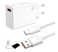Ebksqs 90W Cargador Rápido Original para Poco X7 Pro, Cargador Turbo 6A USB C 1M para Redmi Note 14 Pro 5G, Cargador 90W para 14T Pro, Adaptador de Pared EU
