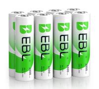 EBL 2800mAh AA de Alta Capacidad Ni-MH ProCyco con 1200 Tech de Pilas Recargables de 1,2V para los Equipos Domésticos con Estuches de Almacenamiento (8 Piezas)