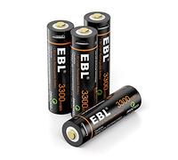 EBL - Pilas recargables USB AA con cable micro USB, iones de litio recargables de 3300 mWh, paquete de 4 unidades