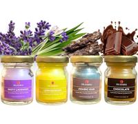 Eblooming Velas aromáticas orgánicas con fragancia aromática de citronela, aroma árabe y lavanda brumosa para regalar y hogar, 70 GMS cada una, hasta 24 (paquete de 3)