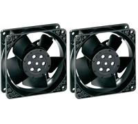 EBM Papst 4650 N - Ventilador axial (230 V/CA, 160 m³/h, 119 x 119 x 38 mm), color negro (Paquete de 2)
