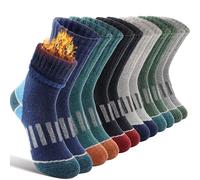 EBMORE Calcetines para Niños, Niñas, de Merino, Calcetines de Senderismo, Deportivos, de Lana, Térmicos, de Invierno, Gruesos de Navidad, Regalos, 6 Pares. (Geometría, 4-7 Años)