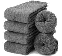 EBMORE Calcetines Termicos Mujer de Lana Merino Invierno Deporte Running Trabajo Antiampollas Gruesos Cálidos Regalo Navidad 5 Pares(Gris)