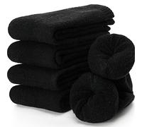 EBMORE Calcetines Termicos Mujer de Lana Merino Invierno Deporte Running Trabajo Antiampollas Gruesos Cálidos Regalo Navidad 5 Pares(Negro)