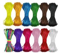 EBOBBY 240 Metros Cordón de satén de Cola de Rata cordón de Seda de Nailon cordón de Nailon de 1,5mm para Pulsera de la Amistad cordón de Anudado Chino Hilos para Hacer Pulseras