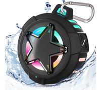 EBODA Altavoz de ducha Bluetooth, altavoces portátiles impermeables IP67, flotante, tarjeta TF, pequeño altavoz al aire libre con luz LED, verdadero estéreo inalámbrico para bicicleta, playa, tabla de