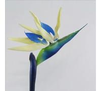 EboLD 3 piezas grande Bird of Paradise 32 pulgadas Permanent Flower, UV Resistant No Fade Flower Part Made of Soft Rubber PU, Artificial Plants-Blue-3pcs