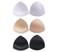 eBoot Almohadillas de Sujetador de Bikini Rellenos de Sujetador Almohadilla de Empuje, 3 Colores, Forma de Triángulo, 3 Pares
